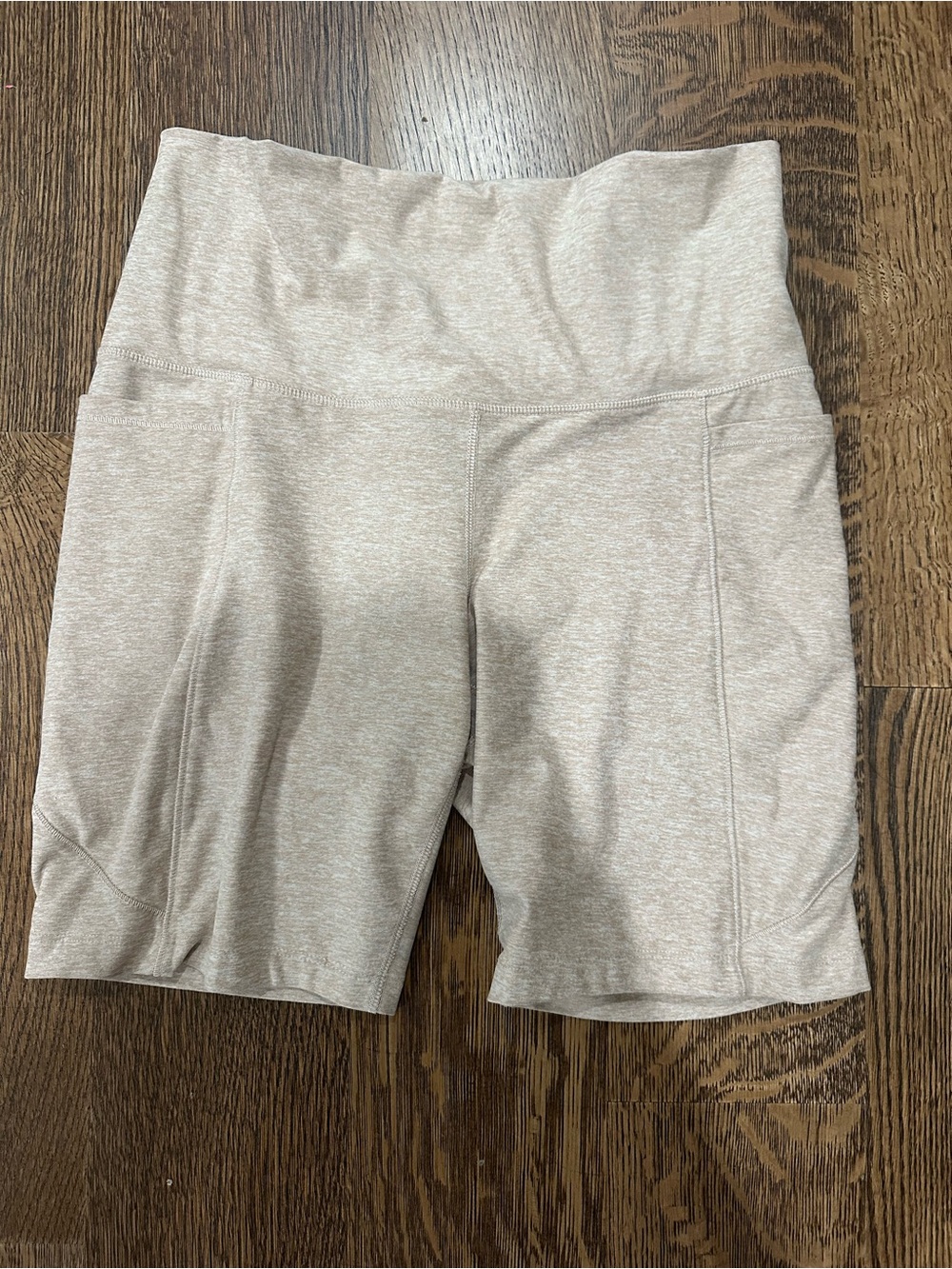 Women’s medium athletic shorts by CALIANA sand color